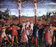 Fra Angelico Hauptaltar der Heiligen Kosmas und Damian aus dem Dominikanerklosters San Marco in Florenz, Predella, sechste Szene: Martyrium der Heiligen Kosmas und oil painting